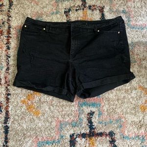 Black Jean Shorts